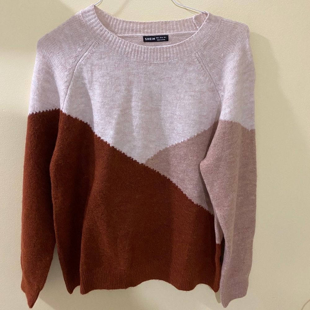 A multicolored soft sweater